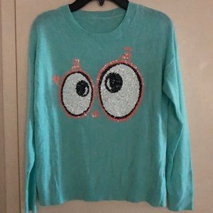 🆕Girls soft mint💚green sweater w/sequins! Medium! New! Color: Mint
